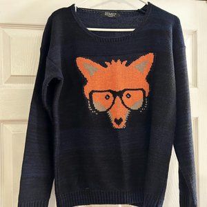 Remel London Nerdy Fox Sweater, Size Medium